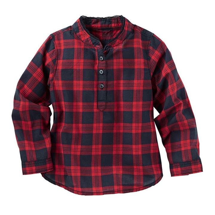 Girls 4-8 Oshkosh B'gosh&reg; Popover Poplin Top, Girl's, Size: 5, Ovrfl Oth