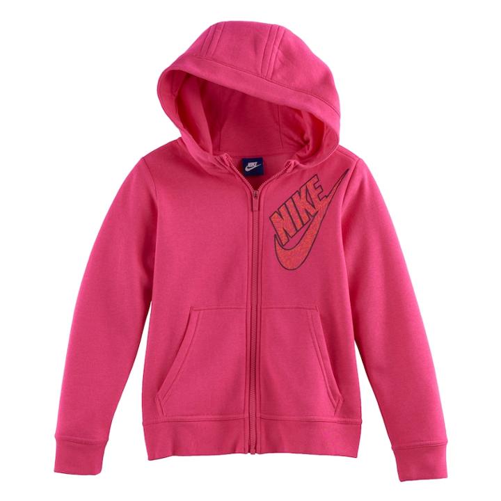 Girls 7-16 Nike Zip-up Hoodie, Size: Large, Med Red