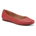 Lc Lauren Conrad Women's Scalloped Ballet Flats, Size: 6, Dark Pink