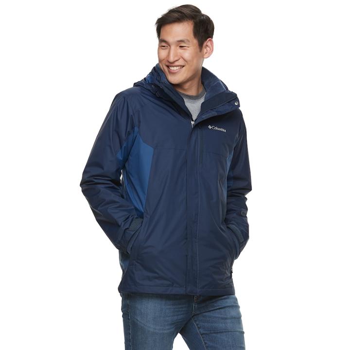 Men's Columbia Rockaway Mountain Interchange Systems Jacket, Size: Xxl, Blue