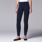 Simply Vera Vera Wang Twill Seamless Leggings, Women's, Size: Large, Blue (navy)