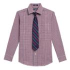 Boys 4-20 Chaps Plaid Shirt & Tie Set, Boy's, Size: 12, Dark Red
