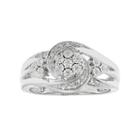 Sterling Silver 1/6 Carat T.w. Diamond Swirl Ring, Women's, Size: 7, White