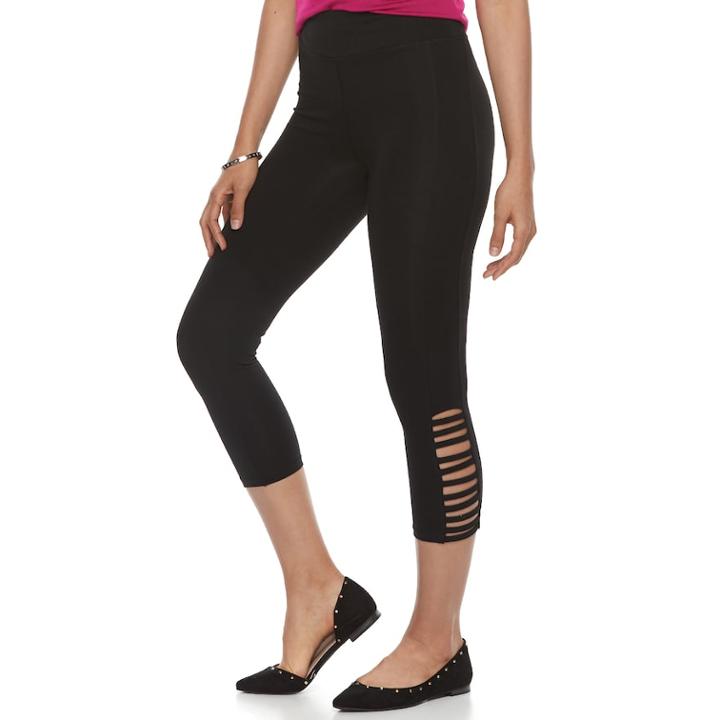 Women's French Laundry Strappy Crop Leggings, Size: Small, Oxford