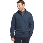 Men's Arrow Classic-fit Sueded Fleece Quarter-zip Pullover, Size: Xxl, Blue (navy)