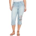 Plus Size Gloria Vanderbilt Amanda Twill Capris, Women's, Size: 22 W, Light Blue