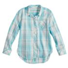 Girls 4-10 Jumping Beans&reg; Plaid Button-up Shirt, Size: 5, Natural