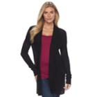 Women's Apt. 9&reg; Geometric Ribbed Cardigan, Size: Xl, Beige Over