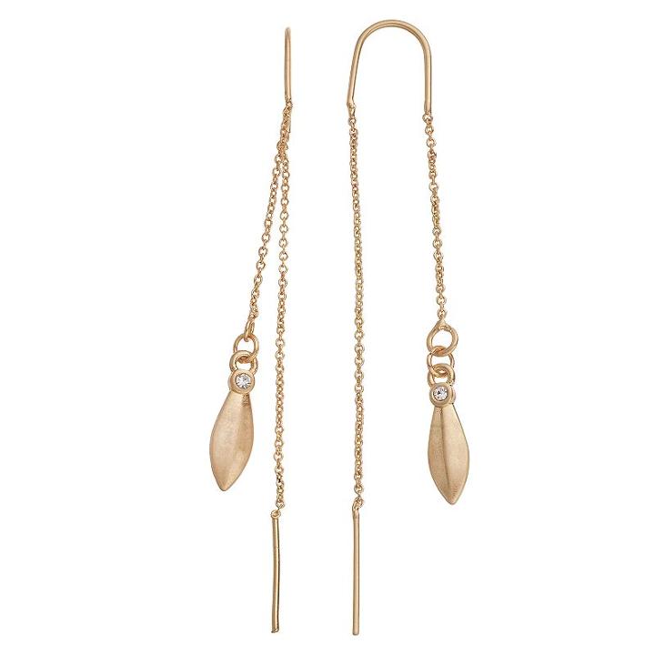 Simply Vera Vera Wang Marquise Nickel Free Threader Earrings, Women's, Gold