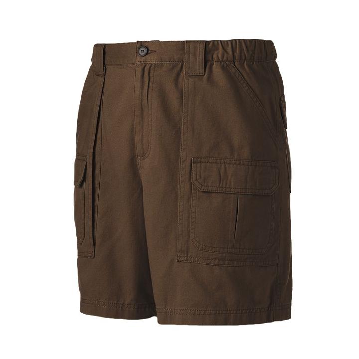 Men's Croft & Barrow&reg; Side Elastic Cargo Shorts, Size: 31, Brown
