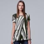 Women's Simply Vera Vera Wang Textured Abstract Tee, Size: Medium, White