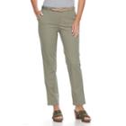 Women's Croft & Barrow&reg; Tapered Chino Pants, Size: 10 T/l, Green