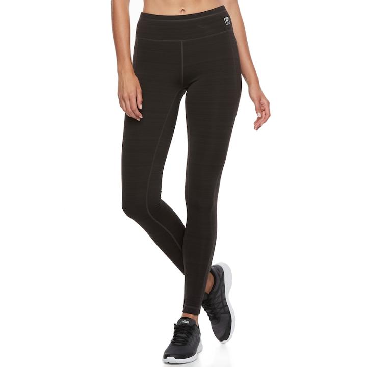 Women's Fila Sport&reg; Tru-dry Fleece Performance Leggings, Size: Large, Black
