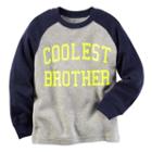 Boys 4-8 Carter's Coolest Brother Thermal Body Raglan Long Sleeve Graphic Tee, Boy's, Size: 7, Light Grey