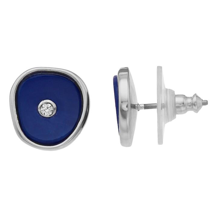 Simply Vera Vera Wang Simulated Crystal Blue Button Stud Earrings, Women's