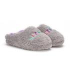 Women's So&reg; Embroidered Faux Fur Moccasin Slippers, Size: Medium, Grey
