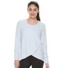 Women's Tek Gear&reg; Tulip Hem Long Sleeve Top, Size: Xs, Light Blue