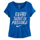 Girls 7-16 Nike Everything Is Possible Graphic Tee, Size: Large, Dark Blue