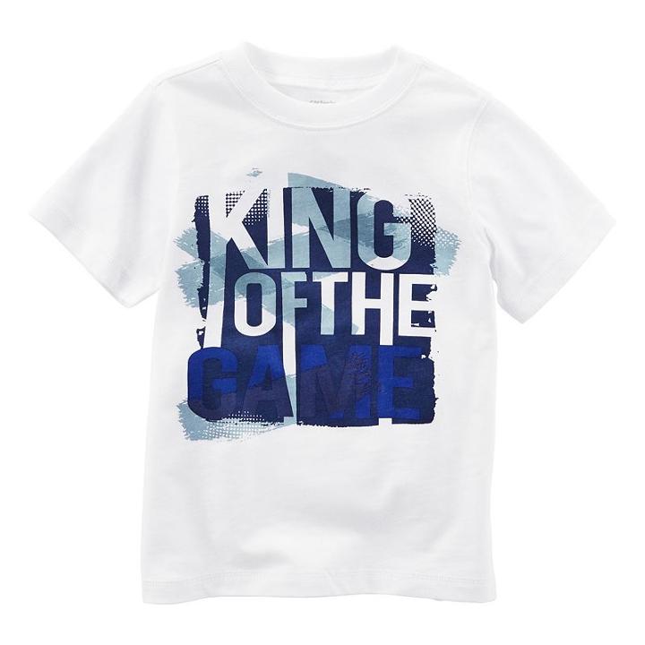 Boys 4-8 Carter's King Of The Game Graphic Tee, Size: 7, White