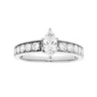 14k Gold 1 Carat T.w. Igl Certified Diamond Marquise Engagement Ring, Women's, Size: 10, White
