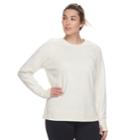 Plus Size Tek Gear&reg; Fleece Sweatshirt, Women's, Size: 2xl, Light Grey