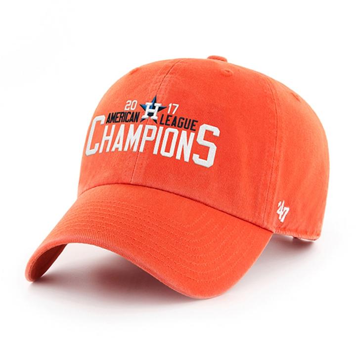 Adult '47 Brand Houston Astros 2017 American League Champs Clean Up Adjustable Cap, Men's, Orange