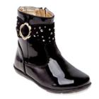 Laura Ashley Toddler Girls' Glossy Boots, Girl's, Size: 6 T, Black