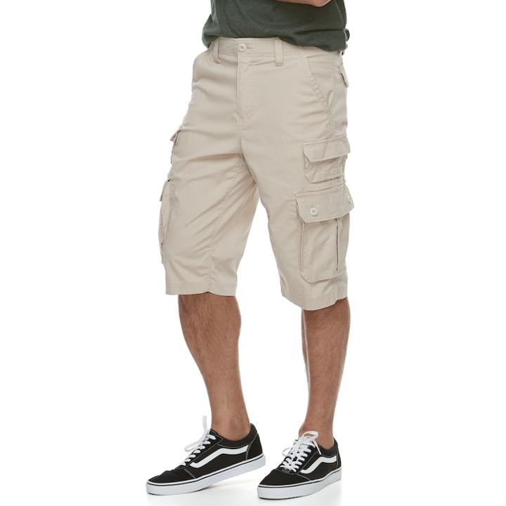 Men's Urban Pipeline&reg; Maxflex Messenger Canvas Shorts, Size: 36 - Regular, Lt Beige