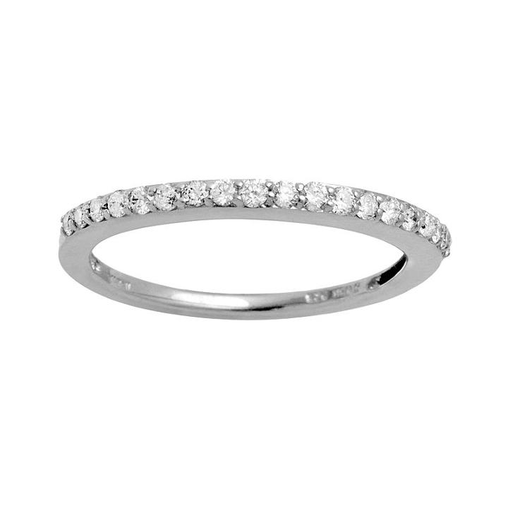 Sterling Silver 1/4-ct. T.w. Diamond Ring, Women's, Size: 7, White