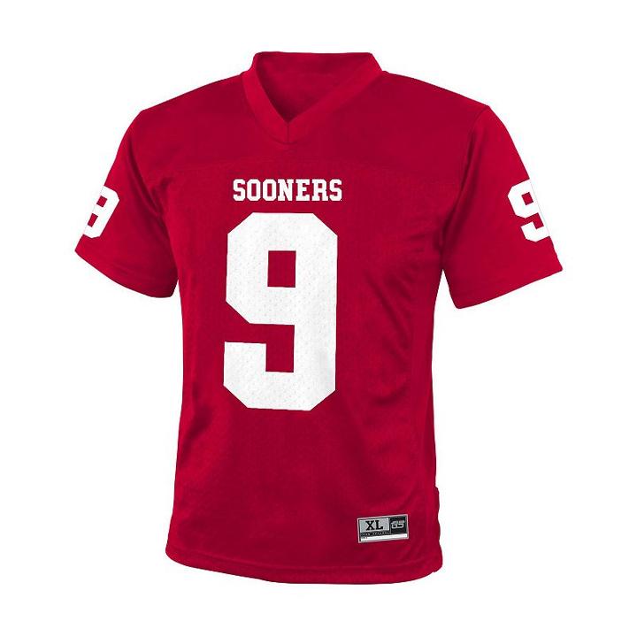 Boys 8-20 Oklahoma Sooners Replica Ncaa Football Jersey, Boy's, Size: L(14/16), Red