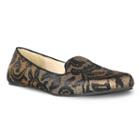 Olivia Miller Sonja Women's Floral Smoking Flats, Size: 9, Black