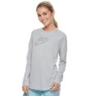 Women's Nike Dry Running Long Sleeve Graphic Tee, Size: Medium, Grey (charcoal)