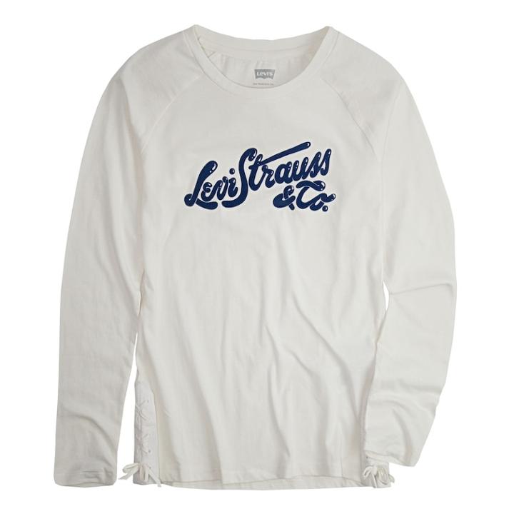 Girls 7-16 Levi's Lace Up Sides Raglan Top, Size: Medium, Natural