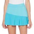 Women's Grand Slam Heathered Color Block Tennis Skort, Size: Large, Turquoise/blue (turq/aqua)