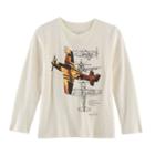 Boys 4-7x Sonoma Goods For Life&trade; Airplane Sketches Metallic Long Sleeve Graphic Tee, Size: 6, White Oth