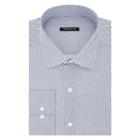 Men's Van Heusen Slim-fit Patterned Flex Collar Dress Shirt, Size: 18 36/37, Blue