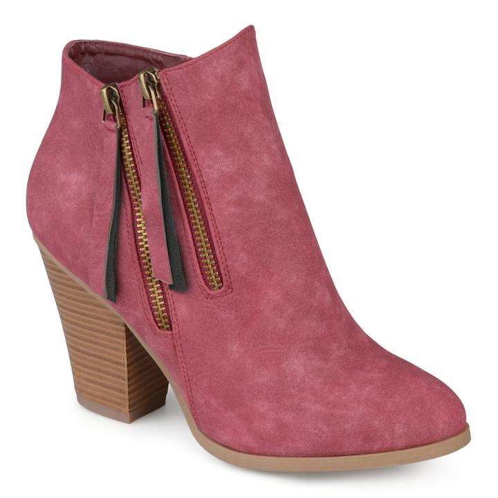 Journee Collection Vally Women's Ankle Boots, Size: Medium (12), Dark Red