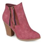 Journee Collection Vally Women's Ankle Boots, Size: Medium (12), Dark Red