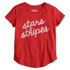 Girls 7-16 Americana Graphic Tee, Size: Small, Med Red