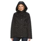 Women's Braetan Hooded Quilted Jacket, Size: Medium, Black