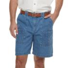 Men's Croft & Barrow&reg; Classic-fit Side-elastic 9.5-inch Cargo Shorts, Size: 29, Blue