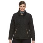 Plus Size Weathercast Side Stretch Quilted Jacket, Women's, Size: 2xl, Black