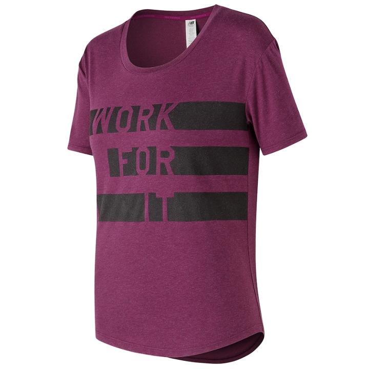 Women's New Balance Graphic Tech Short Sleeve Tee, Size: Medium, Brt Purple