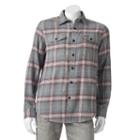 Men's Field & Stream Flannel Button-down Shirt, Size: Xxl, Light Grey