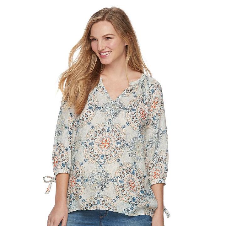 Maternity A:glow High-low Peasant Top, Women's, Size: Xxl-mat, Light Blue
