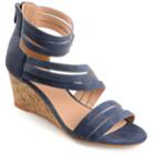 Journee Collection Loki Women's Wedge Sandals, Size: Medium (12), Med Blue