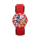 Disney's Mickey Mouse Here To Save Boys' Time Teacher Watch, Men's, Red