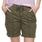 Women's Sonoma Goods For Life&trade; Ultra Breathable Bermuda Shorts, Size: 10, Green