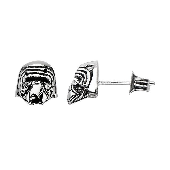 Star Wars: Episode Vii The Force Awakens Stainless Steel Kylo Ren Stud Earrings, Women's, Grey