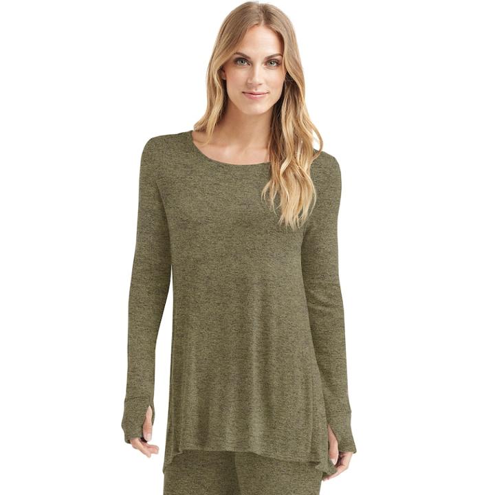 Women's Cuddl Duds Soft Knit Tunic Top, Size: Xl, Dark Green